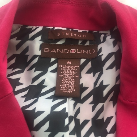 Bandolino Stretch rain trench coat in hot pink belt zipper pockets houndstooth - Picture 3 of 11